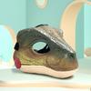 Máscara facial de cabeça de dinossauro com grito de dinossauro, máscara de dinossauro realista, acessórios para cabeça, máscara de dinossauro raptor, acessórios para cosplay de festa
