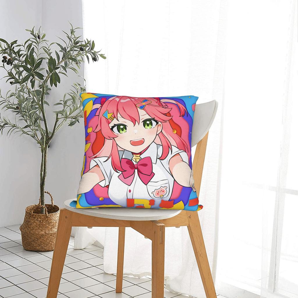 Hot Girl Kawaii Sakura Miko Pillow Case Fashion Pillow Cover Soft Pillowcases For Office Car Home Decor