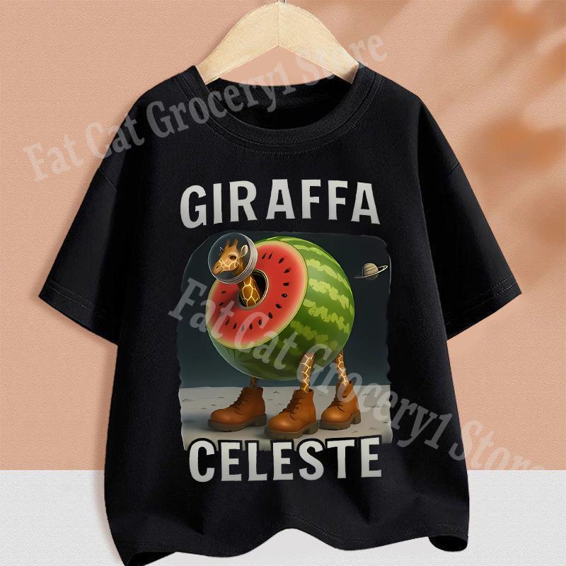 Kids T-shirt Summer Short Sleeve Tungtung Sahur Brainrot Cartoon Children Tees Tops Boys Girls Clothes