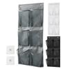 Wall-Mounted Storage Bag 6 Grids Mesh Closet Shoe Holder Door Hangable Storage Basket Closet Storage Pockets Shoe Holder