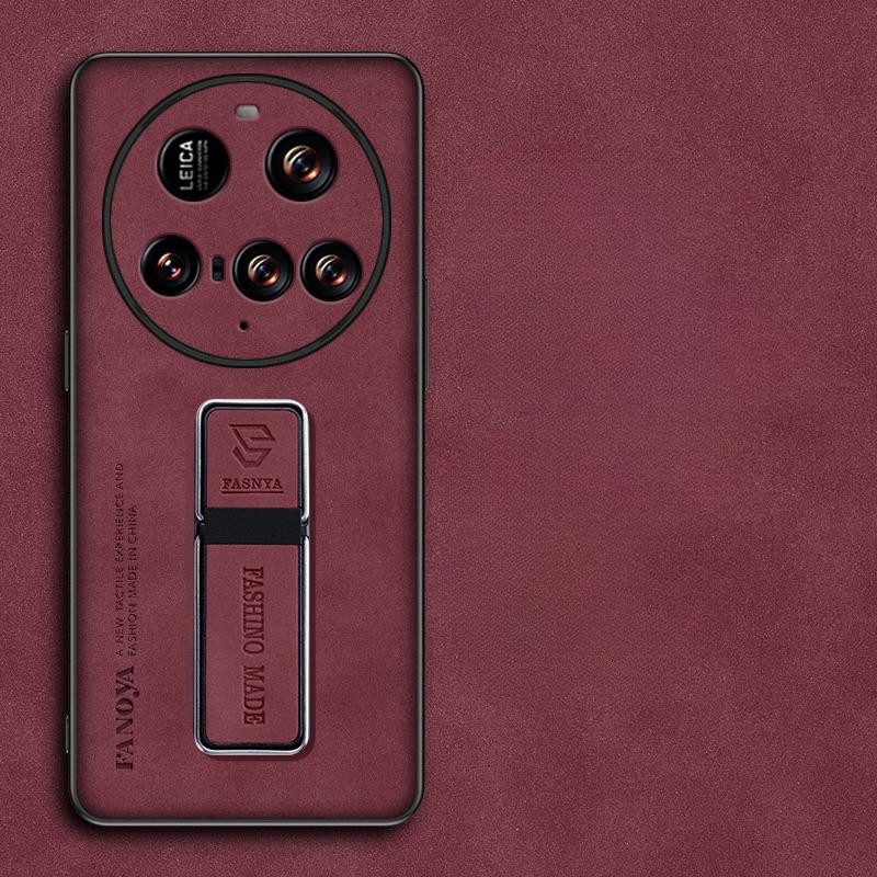 

Для Xiaomi 15 Ultra чехол роскошный овечья кожа KickStand телефон чехол для Xiaomi 15ultra Mi 15 Pro 14T магнитный держатель матовый силиконовый бампер for xiaomi 15 ultra красный