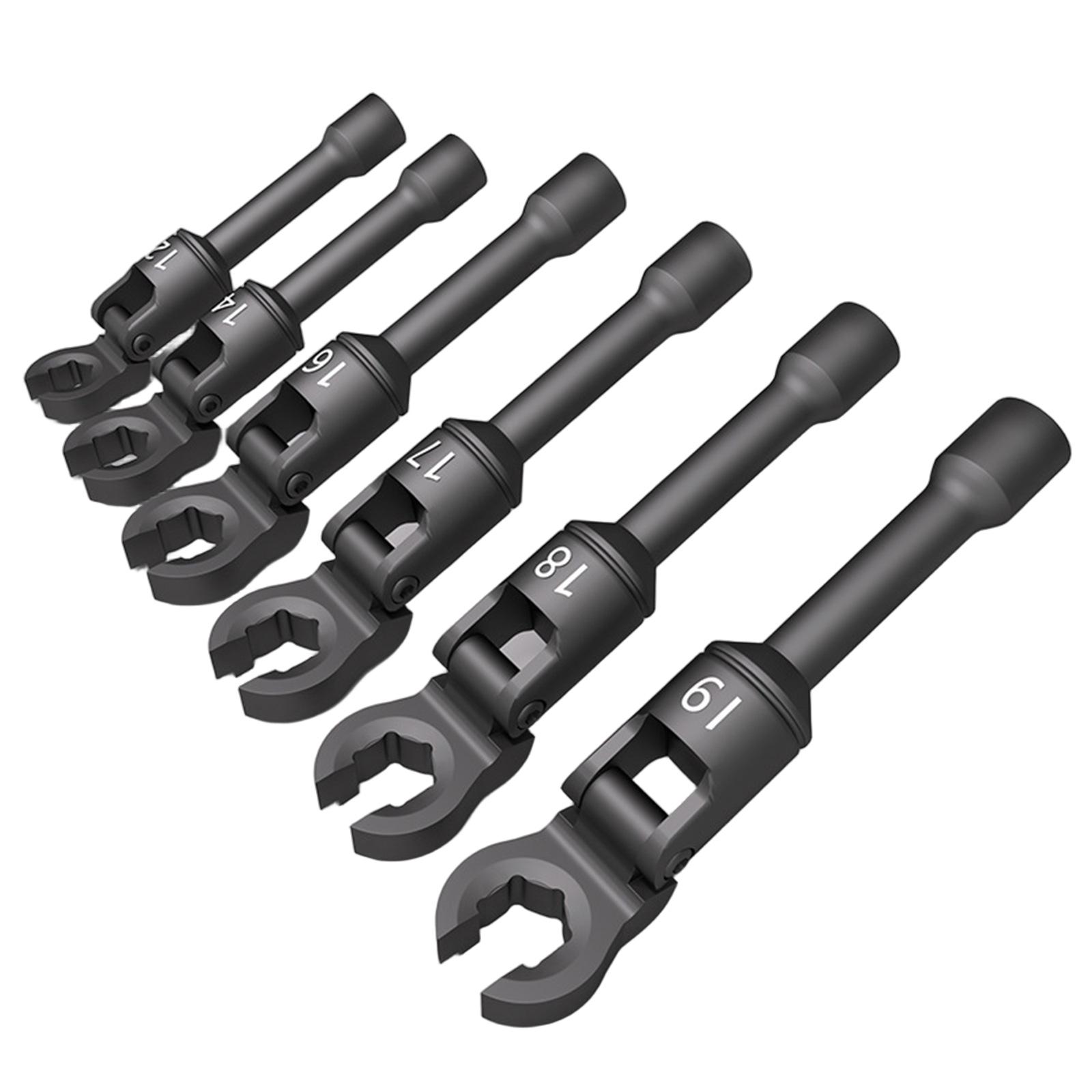 

Набор из 6 штук длинных гибких головок-инжекторов, торцевых ключей для топливной магистрали, привод 3/8 дюйма, ключи-лапки для накидных гаек, инструмент 12 мм-19 мм