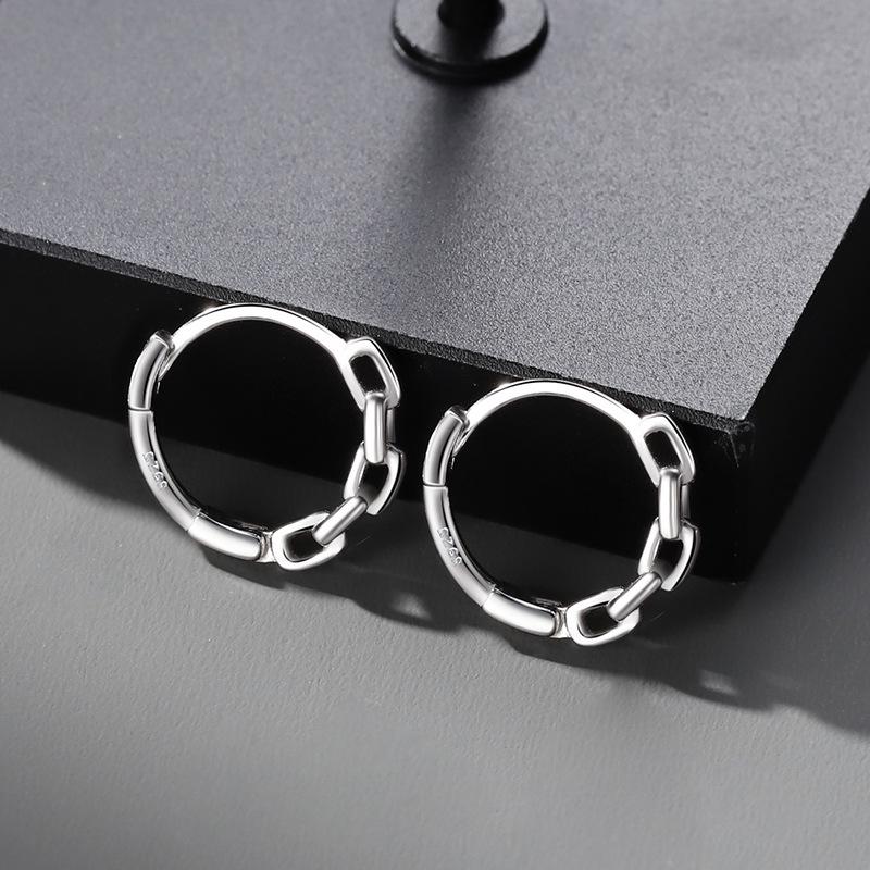 Men's Trendy Stud Earrings: Minimalist European & American Hip-Hop Hoops
