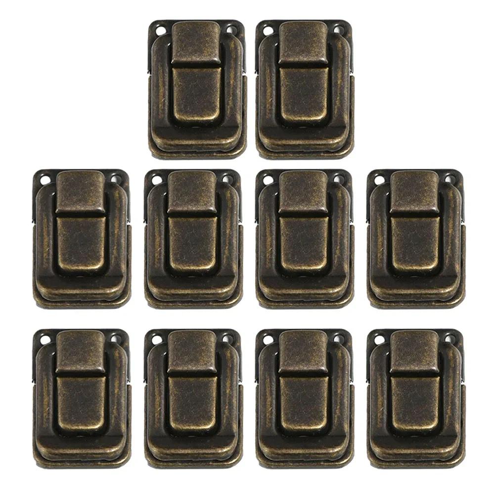 

10 ШТ Антикварний замок Металеві засувки Шкатулка для ювелірних виробів Декоративний навісний замок Вінтажна дерев яна скринька Засувка Пряжка Шафа Меблева фурнітура
