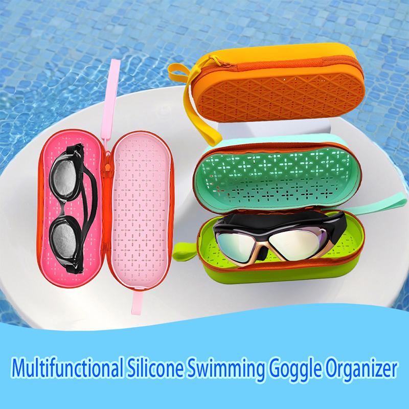 Silicone Swimming Glasses Organizer Protector Soft Glasses Case Swimming Gear Breathable Glasses Protector Student Products