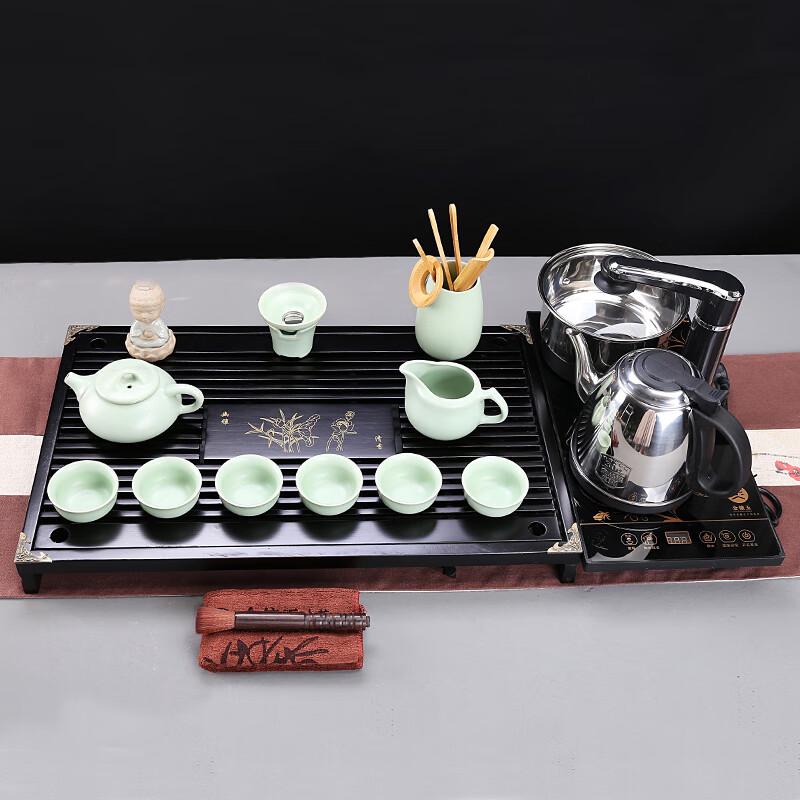 Fully Automatic Electric Gongfu Tea Set with Solid Wood Tray