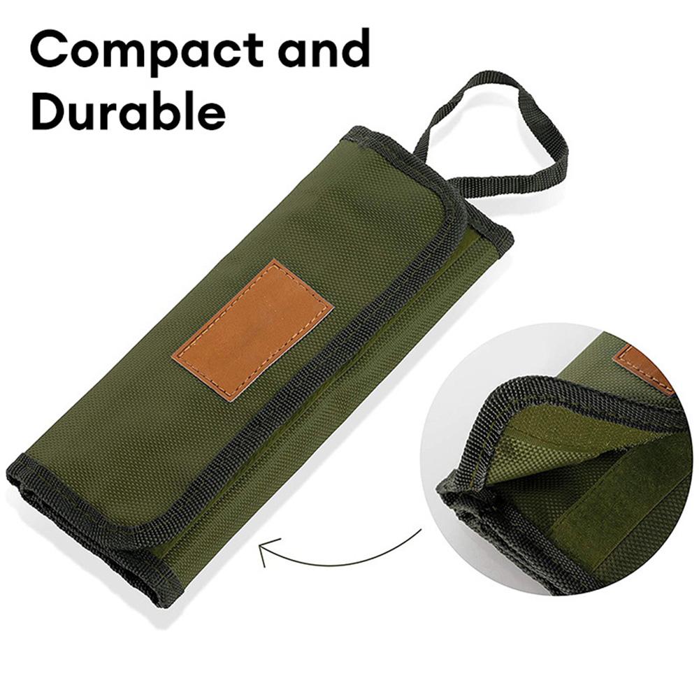 

Сумка для хранения столовых приборов на открытом воздухе, портативная сворачивающаяся сумка, водонепроницаемый чехол для хранения посуды, вилок, ложек, палочек для еды