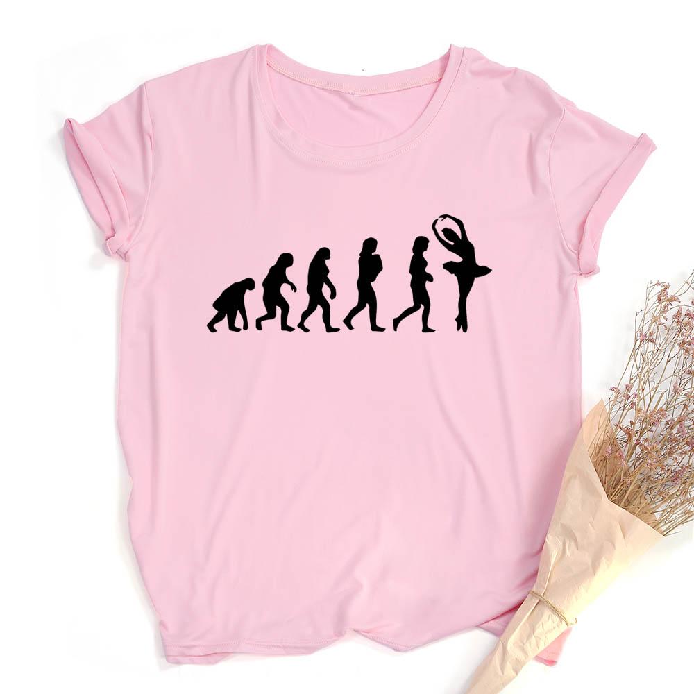Fashion Born To Dance Letters Print Women Tshirt Casual Dancing Ballet O Neck Summer Harajuku T