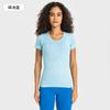 Spring and Summer New Women's Short-sleeved Crew Neck Sports T-shirt Running Fitness Top Slim-fitting Breathable Yoga Short-sleeved S1011