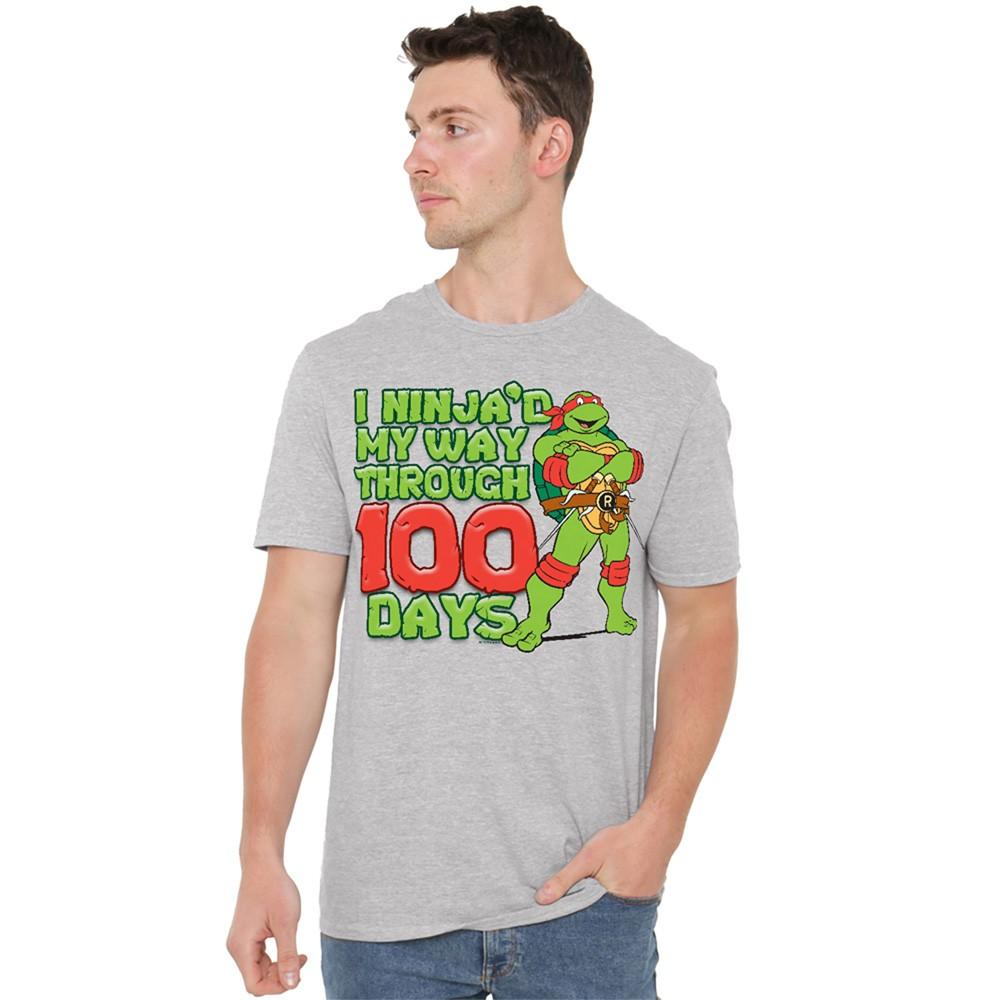 TMNT Ninja d My Way Through 100 Days T-Shirt S-5XL Athletic Heather L