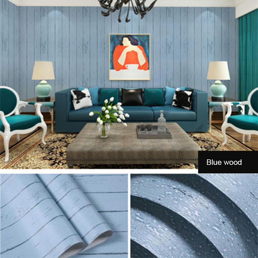 DIY PVC Self Adhesive Wallpaper Wood Grain Furniture Renovation Sticker Waterproof Vinyl for Wooden Desktop Wardrobe Door