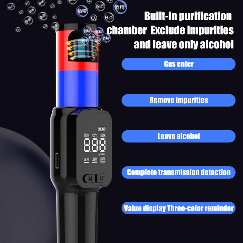 High-Accurate Alcohol Tester Professional-Grade Accuracy Alcohol Tester High-Precision Personal Breath Testing Tool For Driving