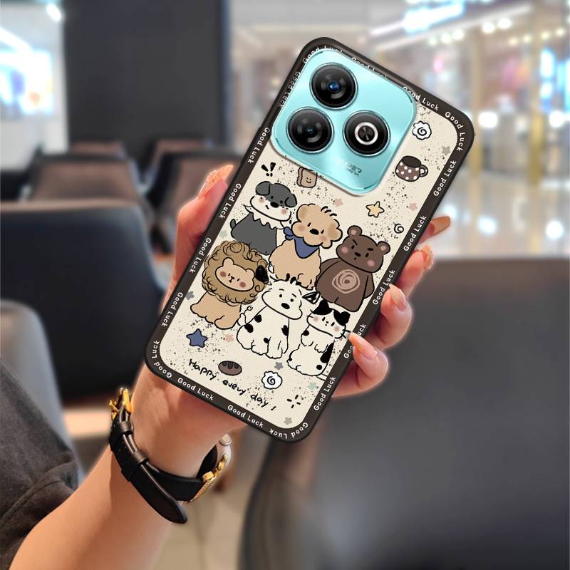 Wstrząsoodporne Wytrzymałe Etui na Telefon Dla ZTE Blade A75 4G/Z2359 Zwierzęta Kreskówka Saszetka na Telefon Słodka Tylna Pokrywa Pełne owinięcie Miękkie etui