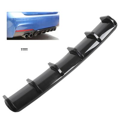 Universeller Auto-Heckstoßstangen-Diffusor Finne Glänzend Schwarz Spoiler Fahrwerks Splitter Auto Aerodynamisches Zubehör