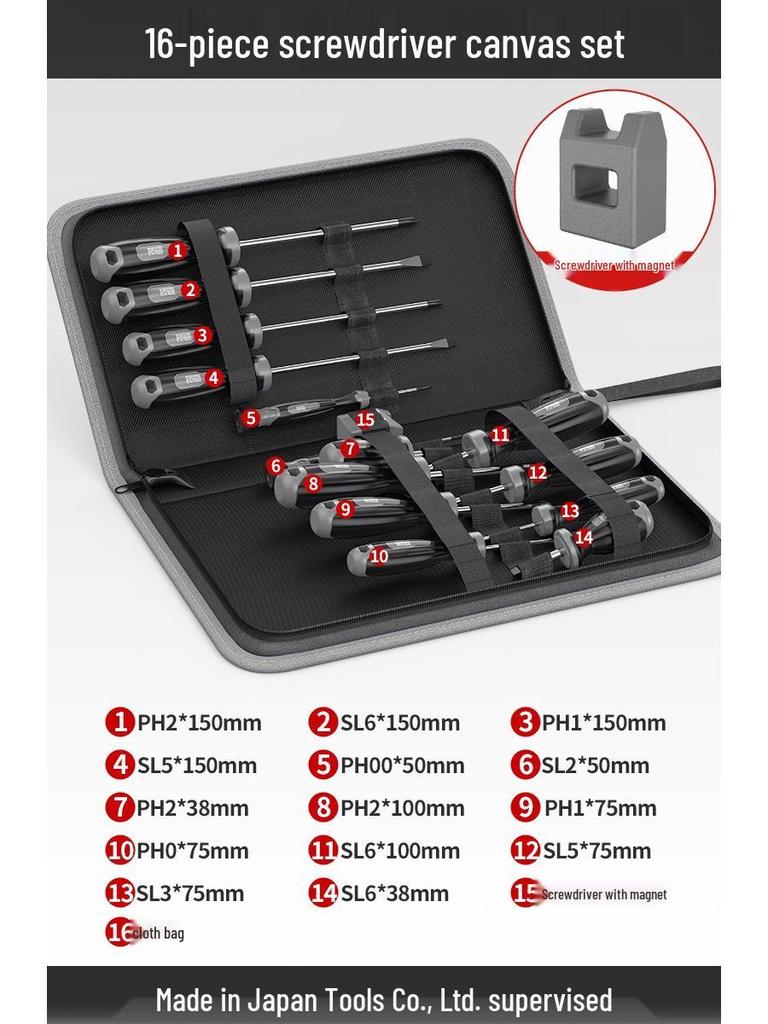 High-Quality Industrial Screwdriver Set: Phillips, Flathead, Torx, Strong Magnetic, Durable Manual Tools