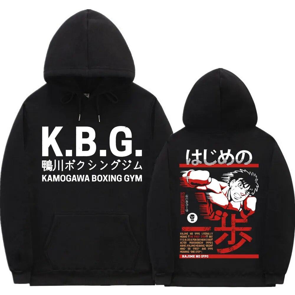 Unisex Japanese Streetwear Makunouchi Hajime No Ippo Graphic Hoodie Anime Harajuku Unisexs Kamogawa Boxing Gym Fighting Hoodies Tops
