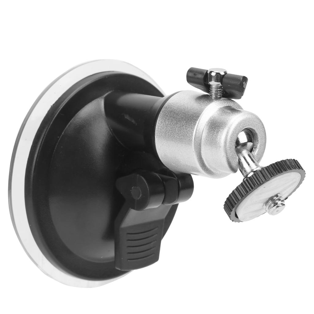 Universal Adjustable Alloy and Plastic InCar Suction Cup Mounting Adapter Base Accessory(Silver )