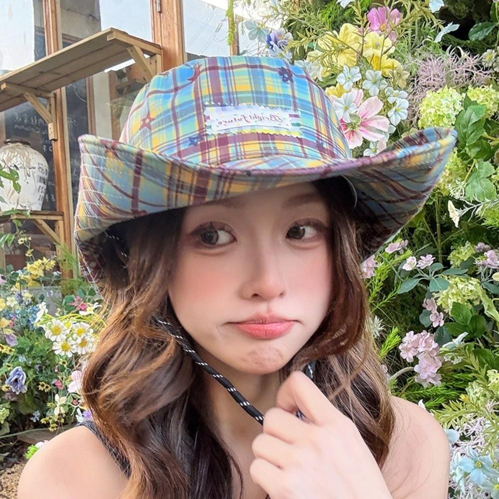 Sun-protective Sun Hat Big Brim Bucket Hat Trendy Fisherman's Hat  for Women