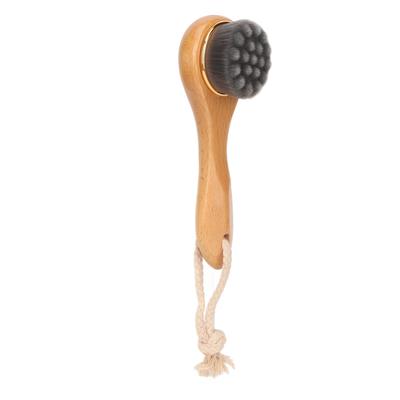 Manual Facial Cleansing Brush Men Women Beech Handle Soft Fiber Hair Deep Pore Cleaning Skin