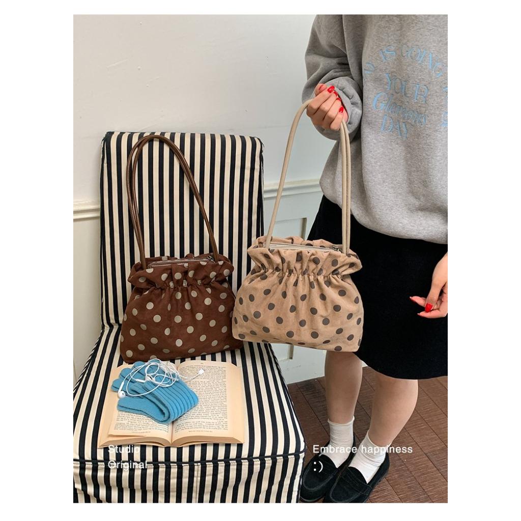 Handbag Women Faux suede Drawstring Daily Commute