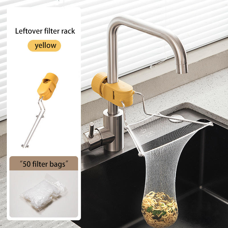 Kitchen Sink Strainer Basket with Sink Net Bag Creative Sink Food Trash Catcher Corner Sink Basket Holder