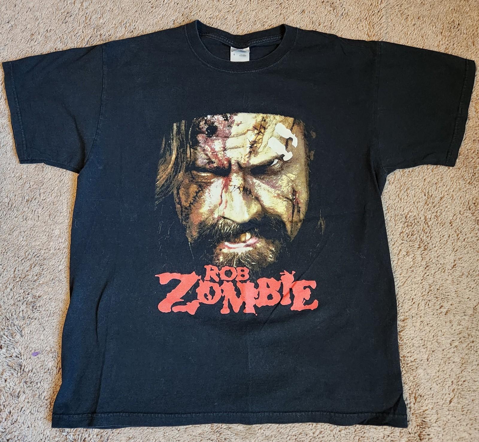 Rob Zombie Black Vintage y2k band Tour T-Shirt metal rock horror Size L Unisex T-Shirt XXXL
