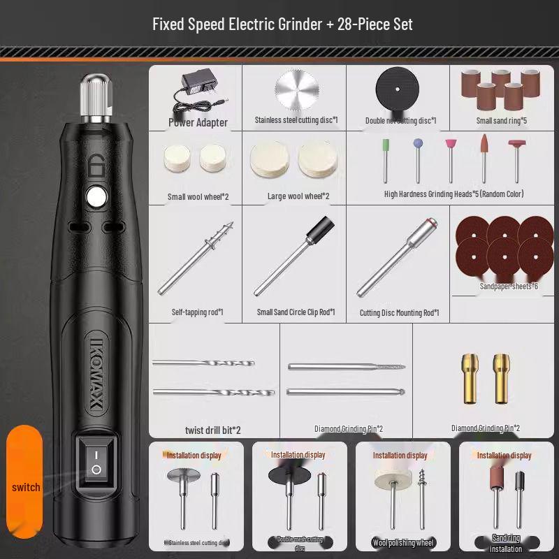 Mini Electric Handheld Grinder: Jade Wood Carving, Polishing, Engraving, Cutting Tool