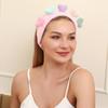 Cloth Wash Face Hair Band Women Hair Accessories Cartoon Plush Headband Elastic Hair Turban
