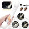 Powerful Magic Wand Vibrator for Women USB Rechargeable 2 Motors Vagina Massager G-Spot Clitoris Stimulator Sex Toys Adult Goods