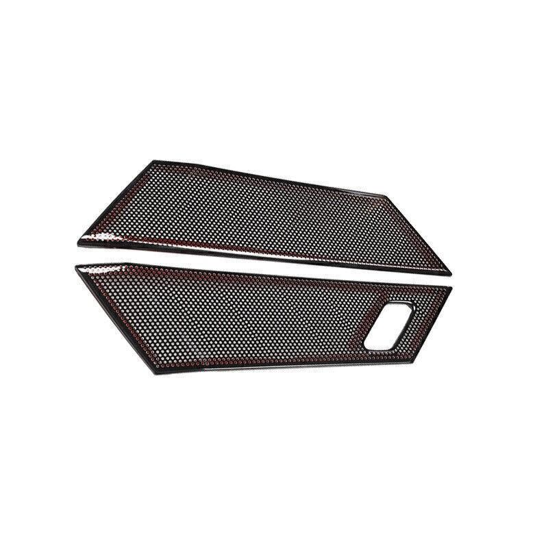 For Mazda CX-30 2020-2022 Black Steel Inner Door Speaker Sound Cover Trim 2PCS