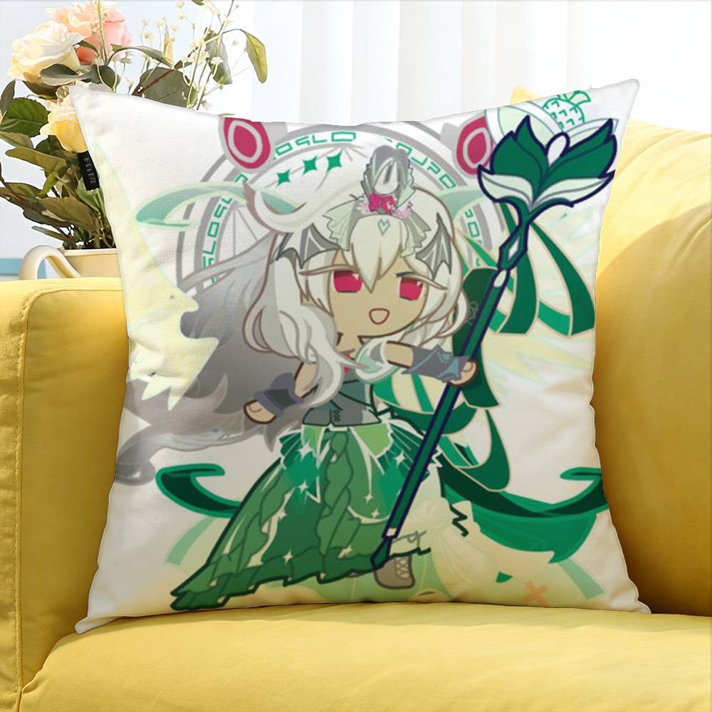 Anime White Lily C-Cookie Various Sizes Square Pillow Case For Car Home Bedchamber Decor
