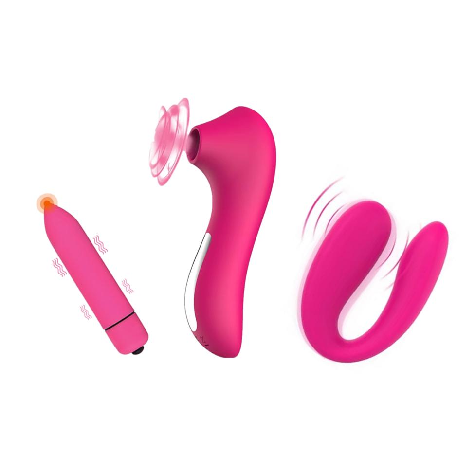 3pcs Silicone female pornographic masturbator and chest vibrator, G-spot stimulation invisible wearing egg vibrator