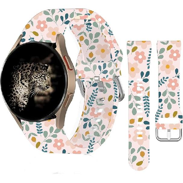 20mm Silicone Sport Bands Compatible for Galaxy Watch 6/Watch 5/Galaxy Watch 4 40mm 44mm/Classic 42mm 46mm/Watch 3 41mm, Active 2 Watch Bands,