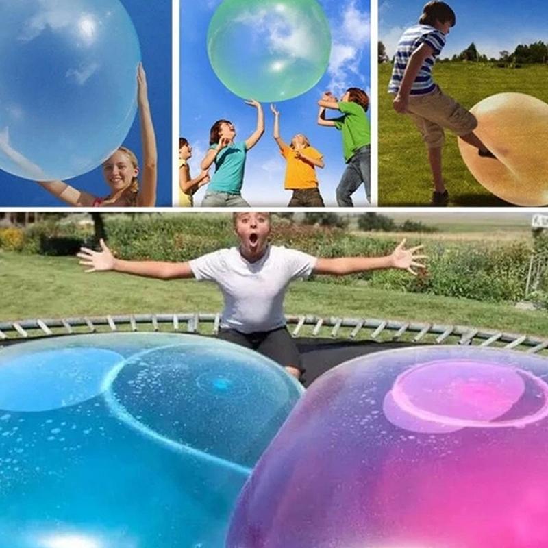 Can Blow 30Cm Kid Bubble Ball Balloon Indoor Outdoor Inflatable Ball Balloon Toy