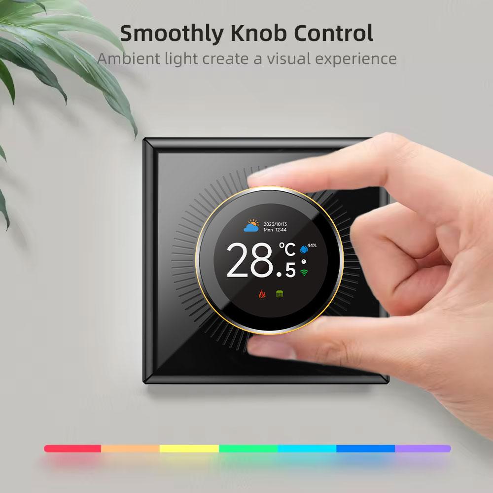 WiFi Smart Knob Thermostat Floor Heating Water Gas Boiler Home Room Programmable Temperature Controller Tuya Alexa Google Home Fuel Injectors 6