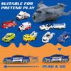 Children's Airport Scene Toy Set with Map, Control Tower, Parking Shed, Containers, Transport Aircraft, Passenger Planes, and Other Vehicles. Suitable
