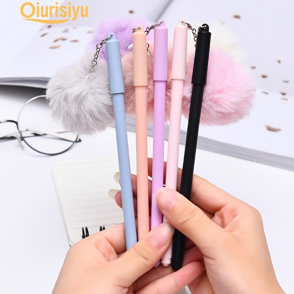 Needle Gel Pen Black Ink Extra Large Pom Poms Yellow Pine Apple Design Pom Pom Pen Gifts For Girls Women Ball Pen for School Office Party Needle Gel Pen Black Ink Extra Large Pom Poms Yellow Pine Apple Design Pom Pom Pen Gifts For Girls Women Ball Pen for School Office Party