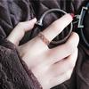 Hollow Flower Gold-Plated Titanium Steel Ring for Women - Korean Fashion