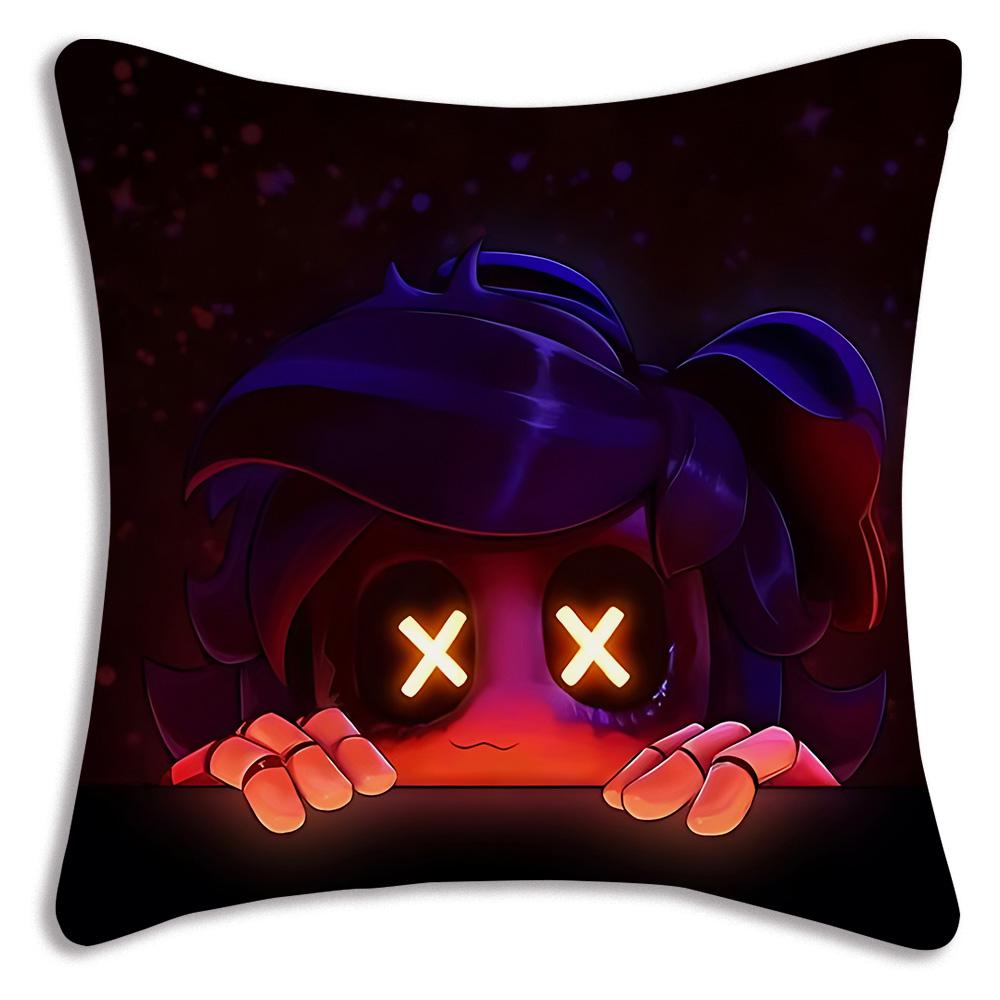 Horror Comedy M-Murders Drones Pillow Covers Cartoon Sofa Decorative Home Double-Sided Printing Short Plush Cute Cushion Cover