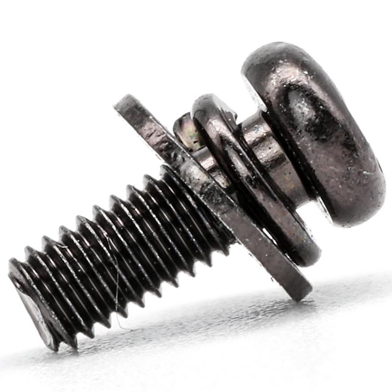 Black Plated Carbon Steel Pan Head Combination Screws M3/M4/M5