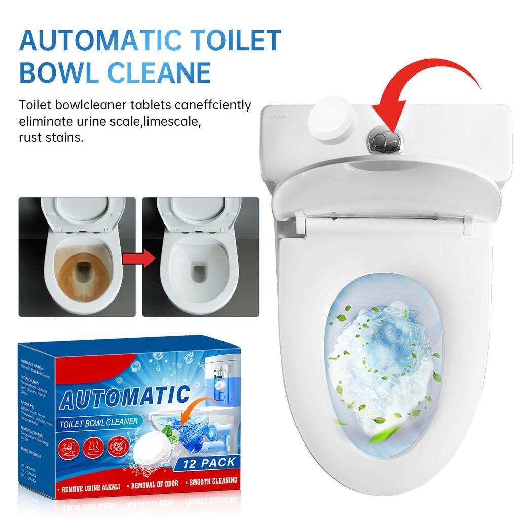 Automatic Toilet Cleaner 12pack Cleans Stubborn Dirt And Purifies The Odor Toilet Bowl Cleaning Tablets