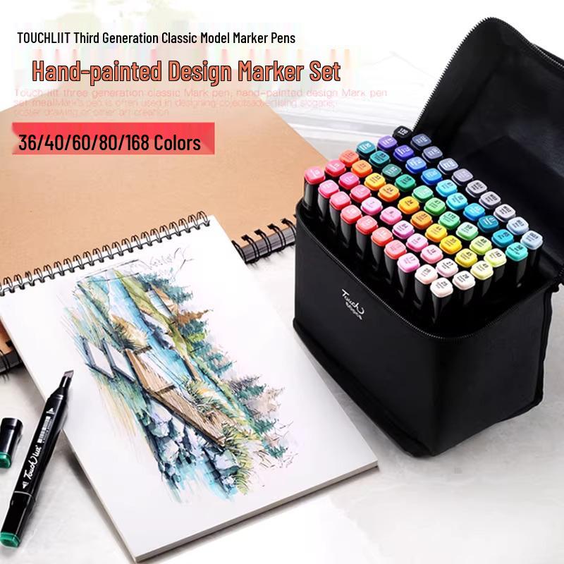 Touch 3rd Gen 168-Color Skin Tone Marker Pen Set for Anime Art Students 48 Colors
