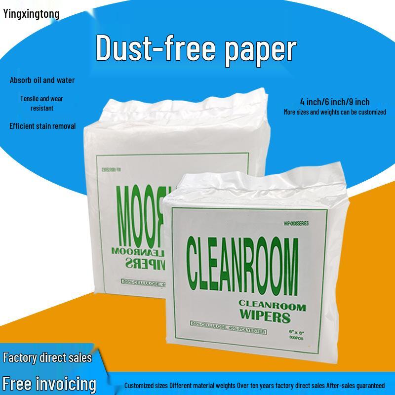 Dust-Free Lint-Free Absorbent Industrial Wiping Paper for Cleanrooms and Labs