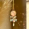 1pc Natural Stone Crystal Woven Suncatcher Gripper Hanging Window Garden Home Car Suspension Decoration Gift Modern Simple