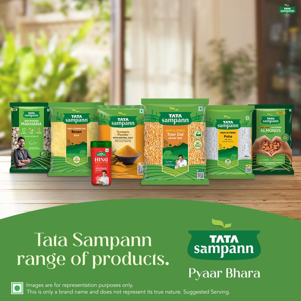 TATA Sampann Unpolished Toor Dal 500g Pack of 1 Premium Quality Whole Arhar Lentils for Cooking