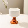 Retro Ceramic Cup with Wooden Stem: French Dessert, Ice Cream, Pudding, or Candle Holder