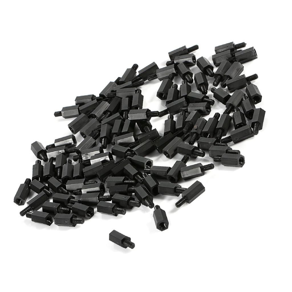 100 stücke M2 M3 M4 Kunststoff Nylon Hex männlich Weiblich Weiblich Spacer Runde Kopf Schraube Mutter