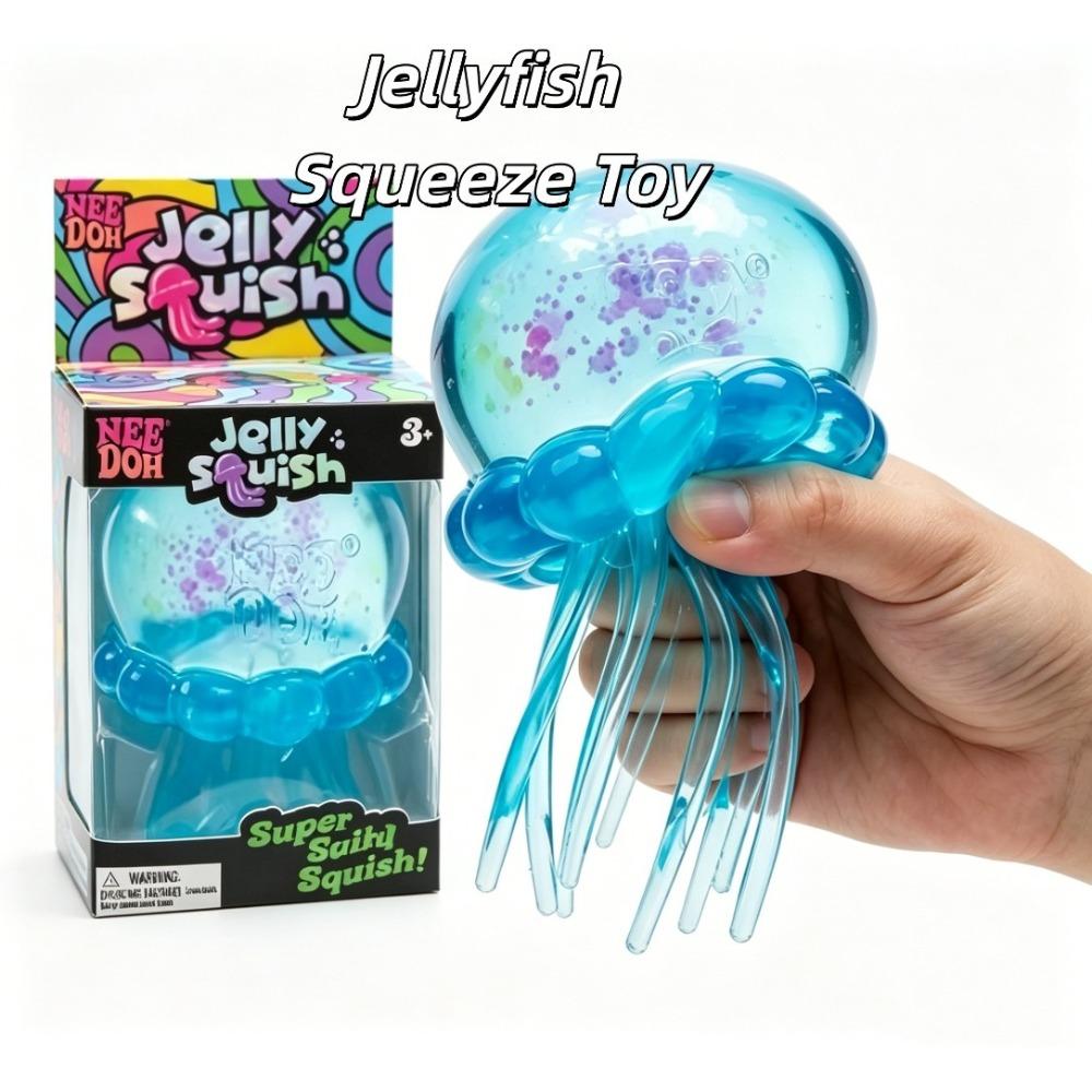 Jellyfish Squish Toy, Soft and Squishy Sensory Toy for Stress Relief, Popular for All Ages Gift
