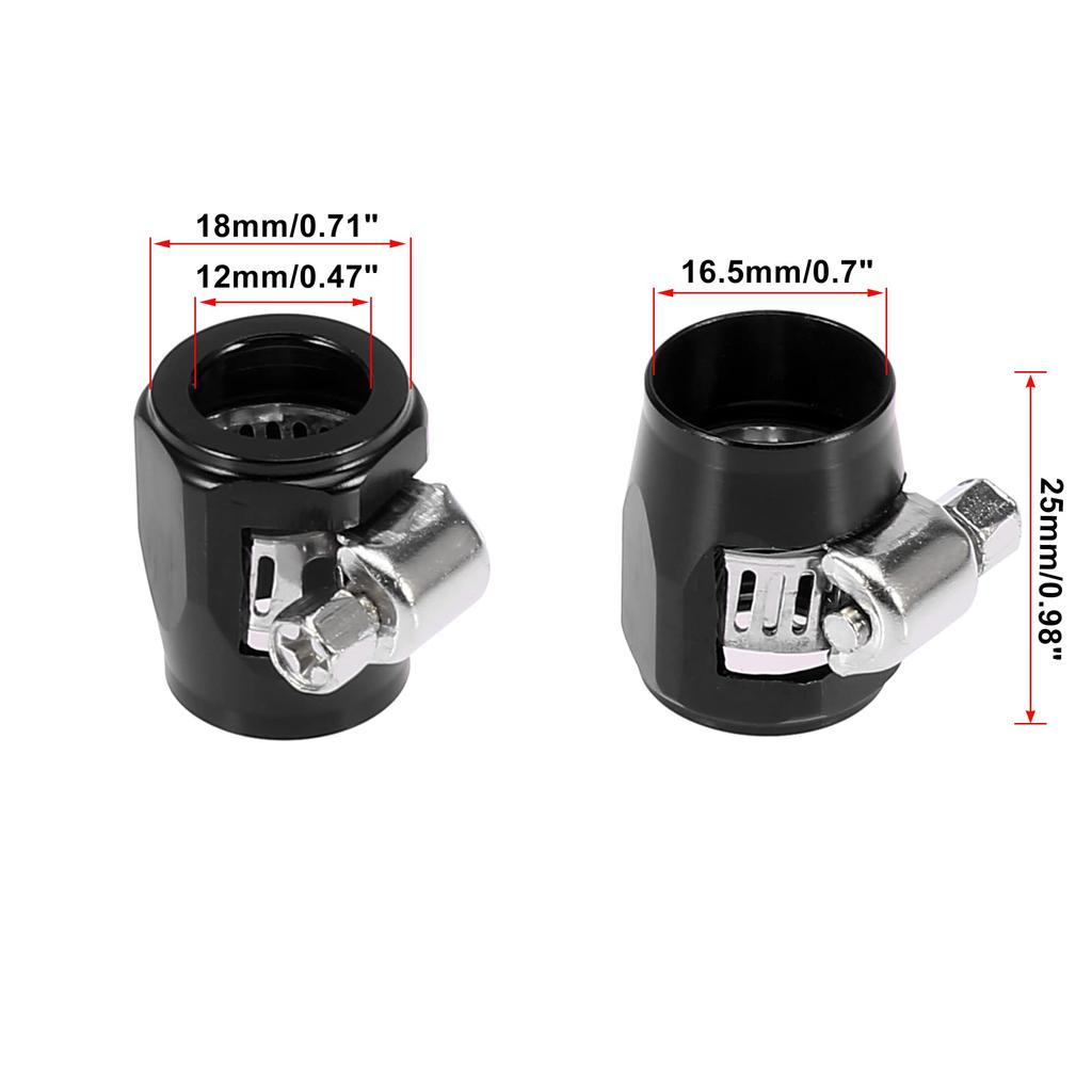 X AUTOHAUX AN6 Car Hose Finisher Clamp Line Clip Car Hose Finisher Flexible