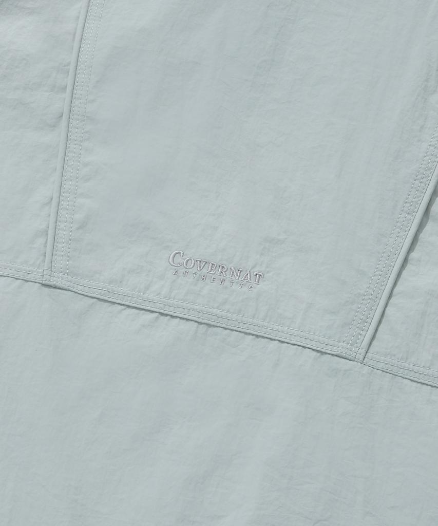 Covernat Comfy Nylon Windbreaker Jumper Light Grey